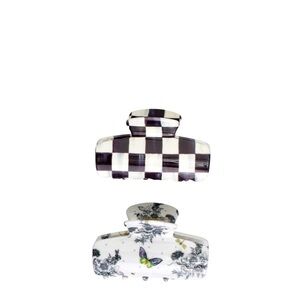 NEW! MacKenzie-Childs x Goody Medium Claw Clips - Black Multi, 2ct